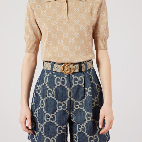 GG Marmont reversible belt - black leather