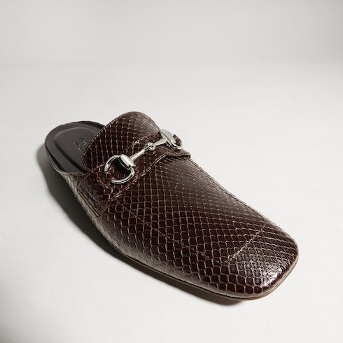 Women's Ragazzo python mule - black