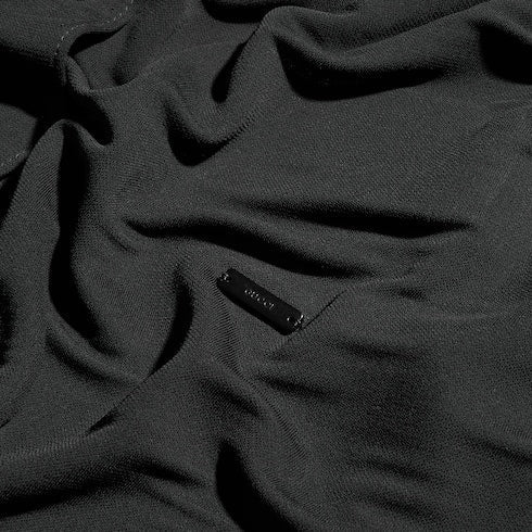 Lightweight viscose crêpe jersey shirt - black
