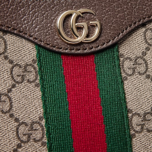 Ophidia small shoulder bag - beige and brown GG fabric