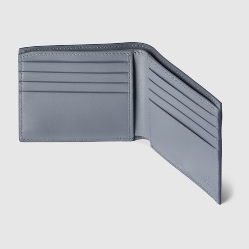 Dusty blue interior GG bi-fold wallet - dark blue GG Supreme