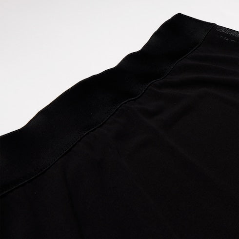 Viscose crêpe jersey long skirt - black