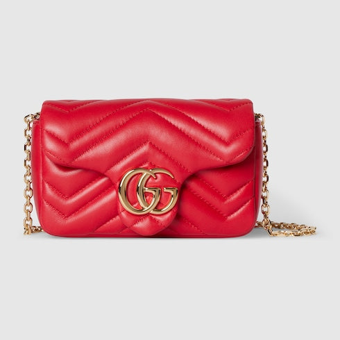 GG Marmont mini shoulder bag - bright red leather