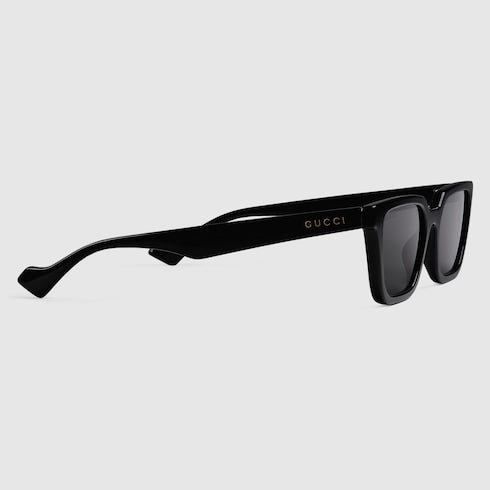 Rectangular-frame sunglases - black injection