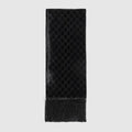 GG velvet devoré stole - black