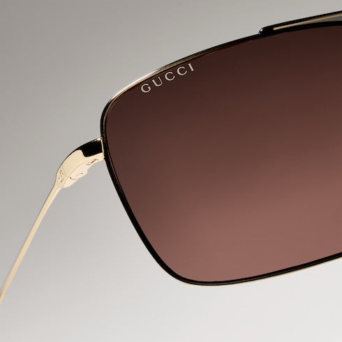Specialized-fit navigator sunglasses - gold-toned