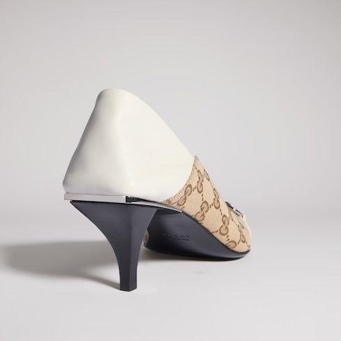 Women's Vittoria pump - sand and brown GG canvas