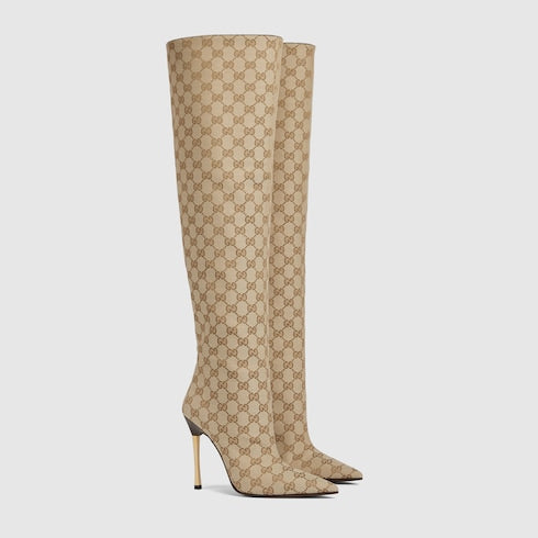 Women's Bombshell boot - sand and brown GG canvas