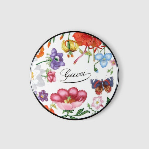 Gucci Flora print round box - multicolor porcelain