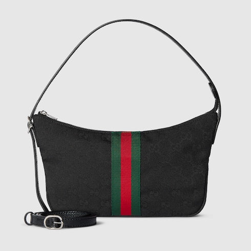 Lunetta small crossbody bag - black GG canvas