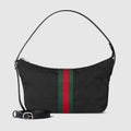 Lunetta small crossbody bag - black GG canvas