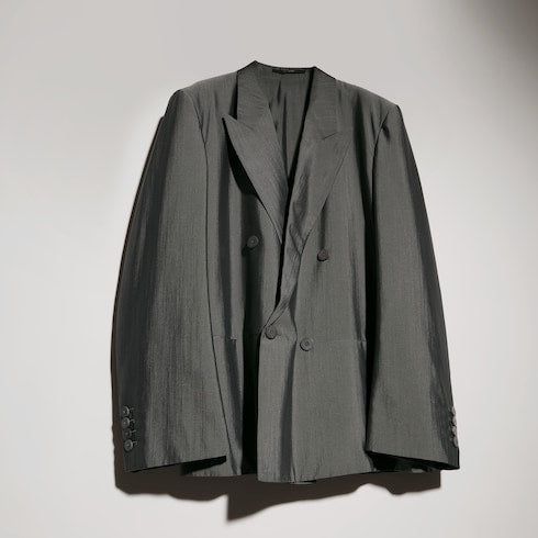 Silk merino wool jacket - grey
