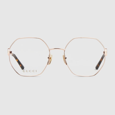 Square optical frame - rose gold-toned