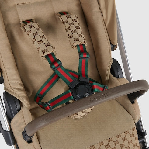 Gucci Stroller - beige and ebony GG canvas