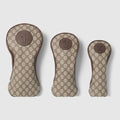 GG golf club covers, set of three - beige and brown