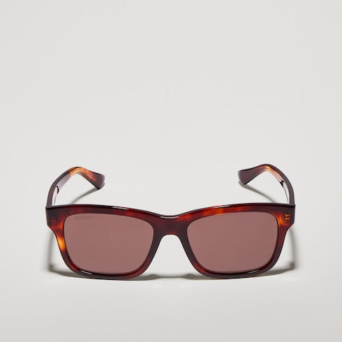 Rectangular-frame sunglasses - brown
