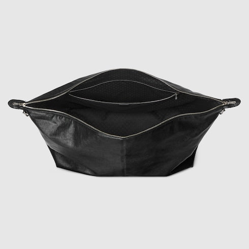 Brera large crossbody bag - black leather