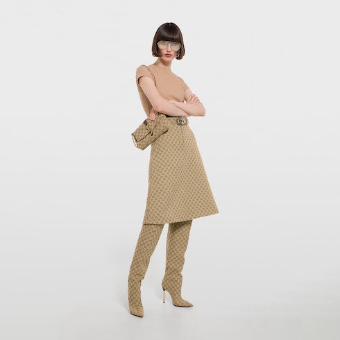 Gucci Aperitivo medium shoulder bag - sand and brown GG canvas