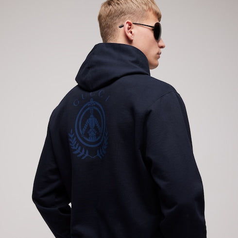 Cotton jersey sweatshirt - dark blue