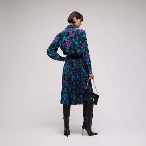 Printed silk crêpe de chine shirt - multicolor