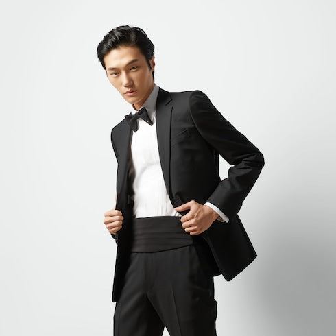 Silk cummerbund - black