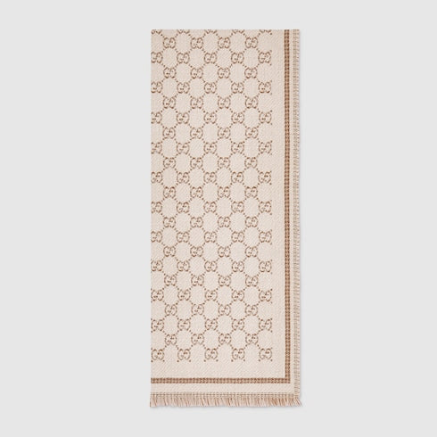 GG wool scarf - ivory