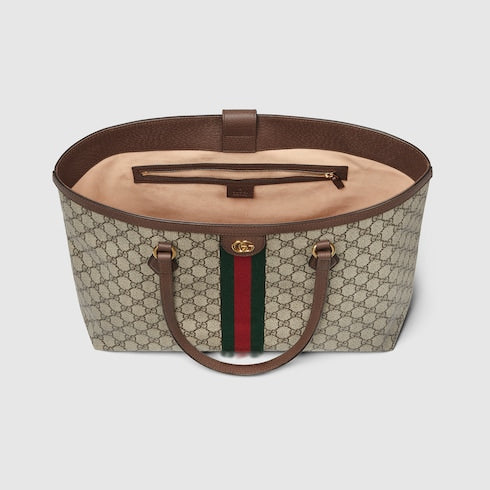 Ophidia GG Medium Tote - Beige & Ebony
