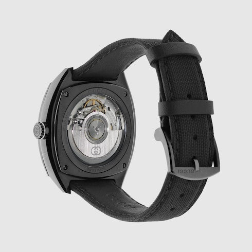 Gucci Interlocking watch, 41mm - black rubber
