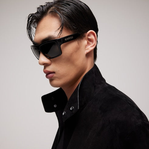 Geometric-frame sunglasses - black