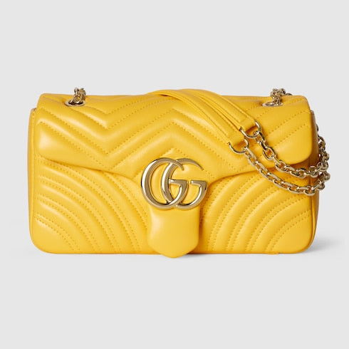 GG Marmont medium shoulder bag - yellow leather
