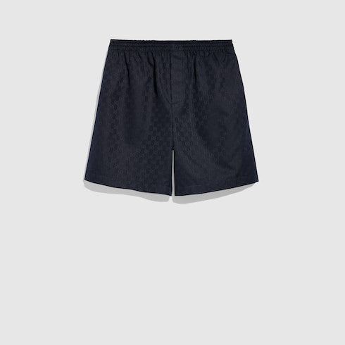 GG cotton canvas shorts - dark blue