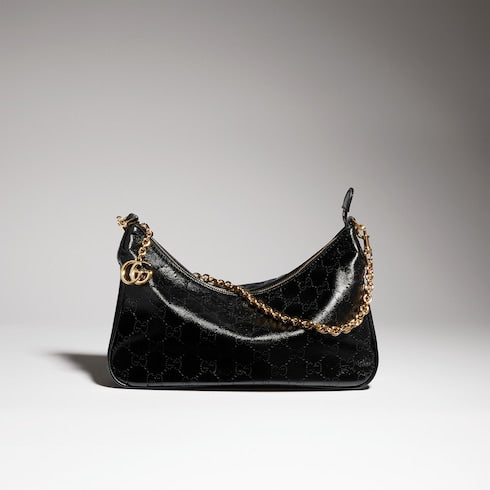 Lady Lunetta Chain small shoulder bag - black GG leather