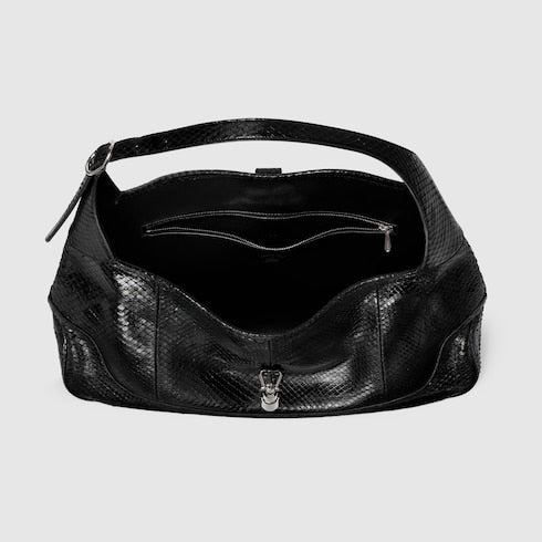 Gucci Jackie 1961 large python bag - black