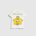 Baby cotton T-shirt with print - white