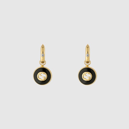Gucci Interlocking 18k hoop earrings - 18k yellow gold