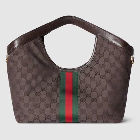 Gucci Giglio small tote bag - dark brown GG canvas