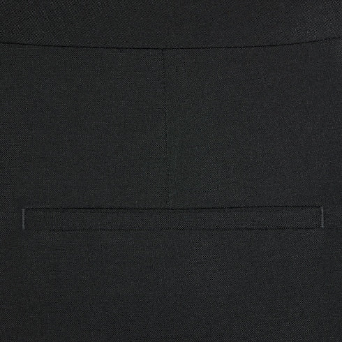 Light wool mohair canvas suit - black