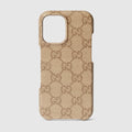 Case for iPhone 17 - sand and brown GG canvas
