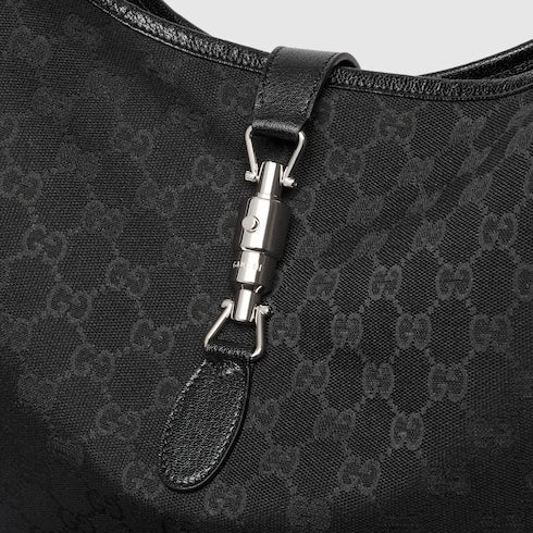 Gucci Jackie 1961 large crossbody bag - black GG canvas