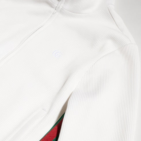 zip sweatshirt with Web - Rib cotton
