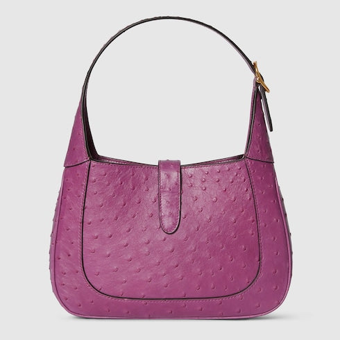 Gucci Jackie 1961 ostrich medium bag - purple