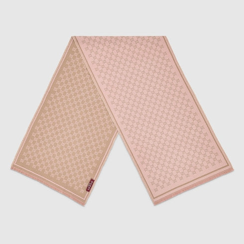 GG wool scarf - light pink