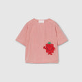 Baby gingham cotton T-shirt - red and white