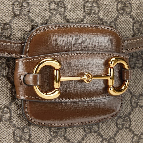 GG Supreme / Brown Gucci 1955 Horsebit Shoulder Bag - GG Supreme / Brown