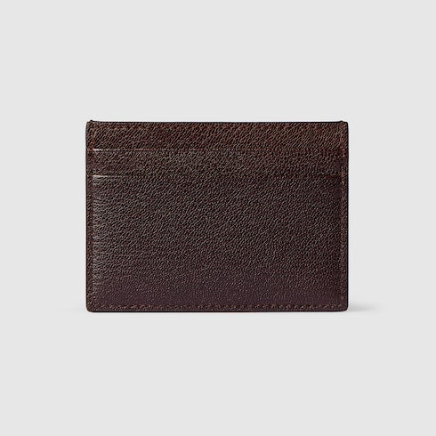 Lira card case - dark brown leather