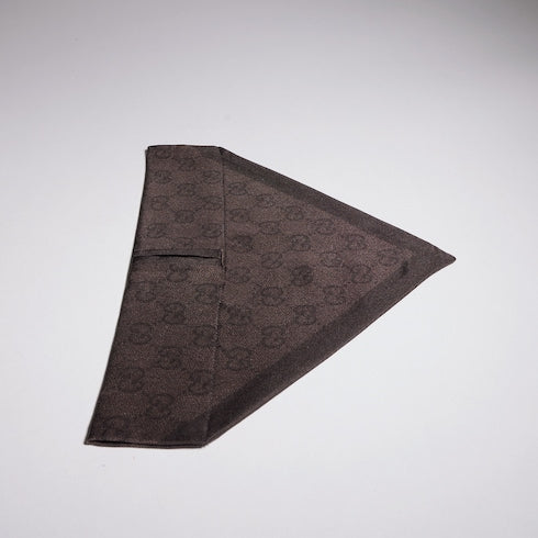 Large/extra-large pet bandana - dark brown silk