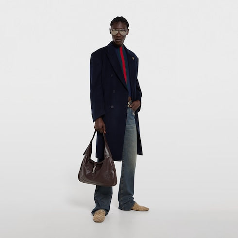 Gucci Jackie 1961 large crossbody bag - dark brown leather