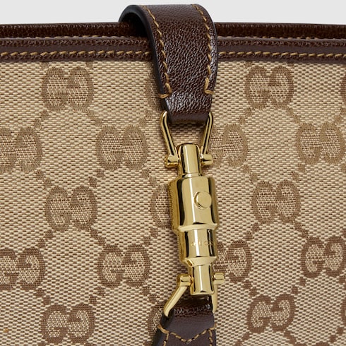 Gucci Jackie small pouch - sand and brown GG canvas