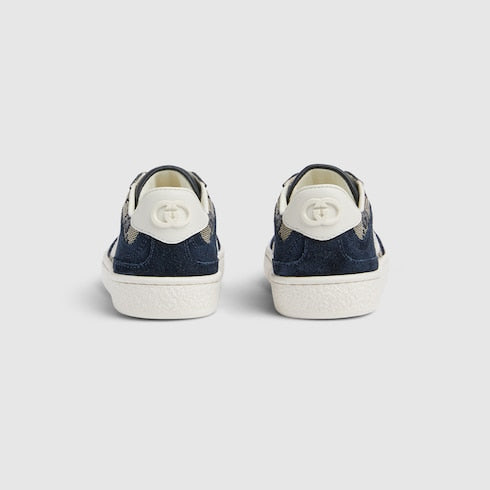 Toddler G74 sneaker - beige and blue GG canvas