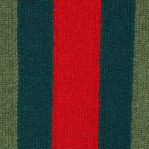Knit cashmere sweater with ribbon - green